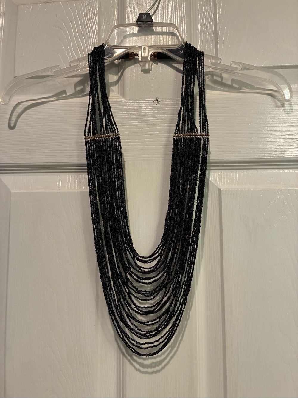 Elegant Black Multi-Strand Beaded Necklace - Women Jewelry